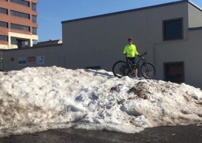 Timothy Theisen Biking In The Snow