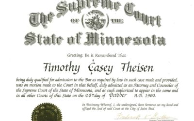 Attorney Tim Theisen's law license